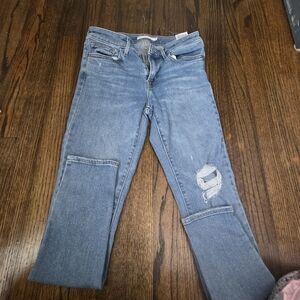 Levi's Light Blue Distressed Skinny Jeans